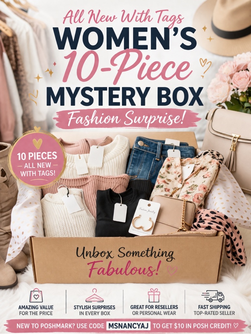 New With Tags (NWT) Women’s 10-Piece Mystery Box - Picture 16 of 16